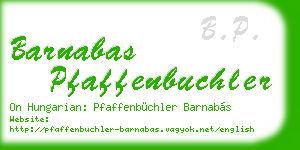 barnabas pfaffenbuchler business card