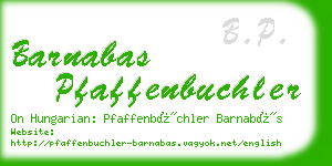 barnabas pfaffenbuchler business card